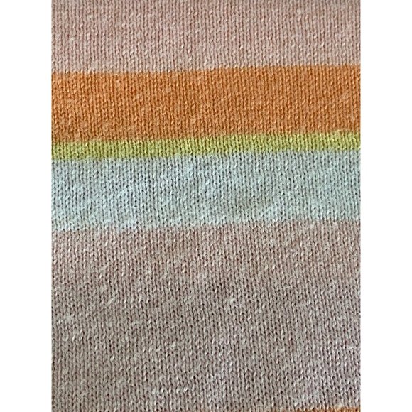 Izod White Pastel Striped Womens V-Neck Sweater Size S 100% Cotton Vintage Retro - Picture 5 of 16